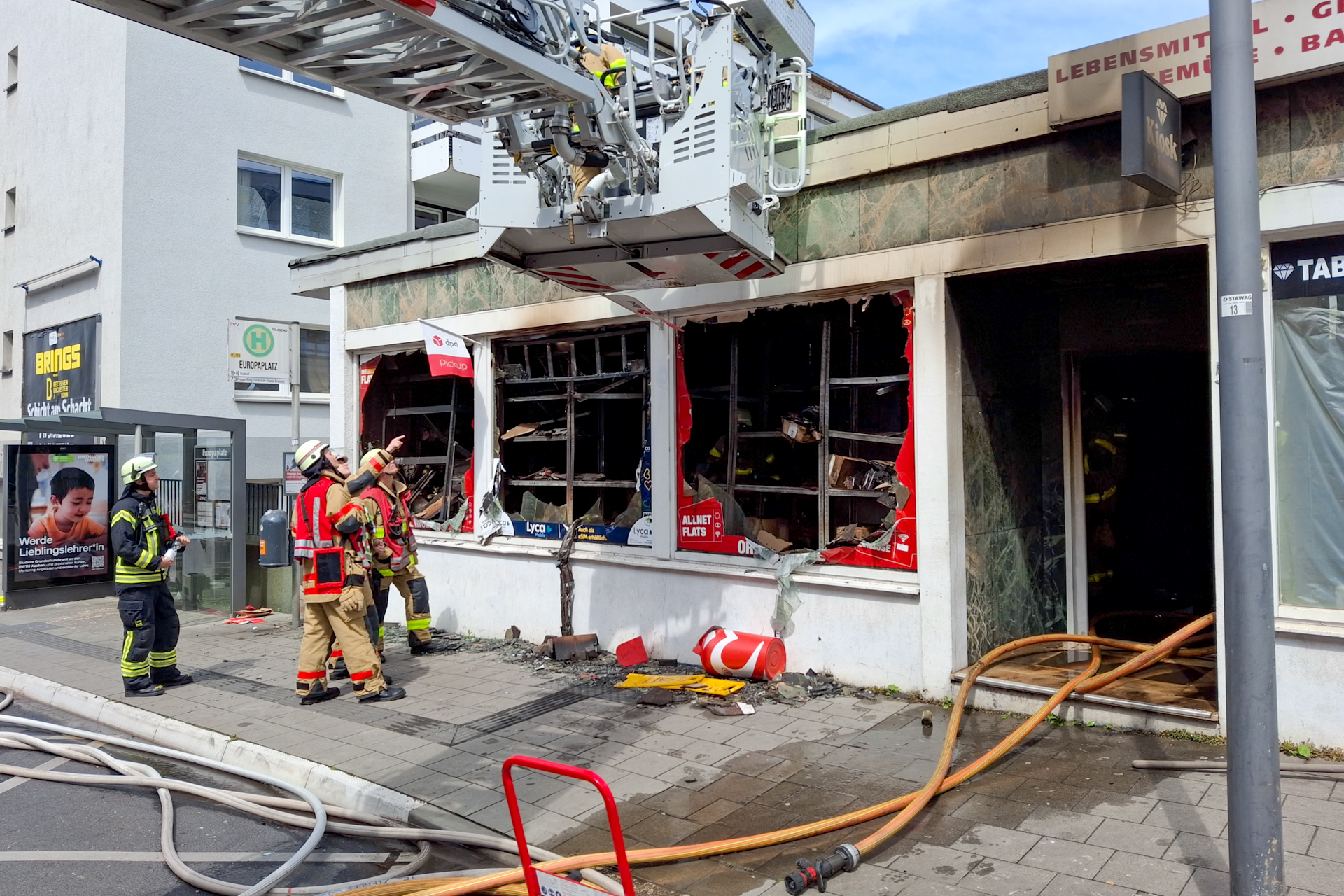 Einsatzfoto Vollbrand Kiosk